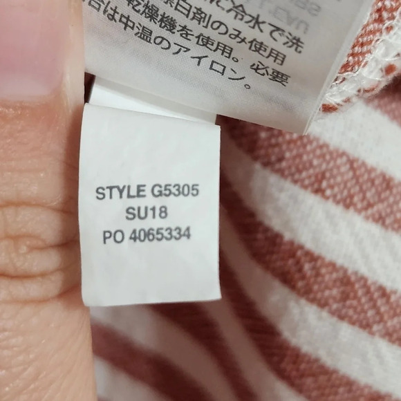 MADEWELL Stripe-Play Button-back Tee Dress Red White Size XXS - Picture 10 of 12